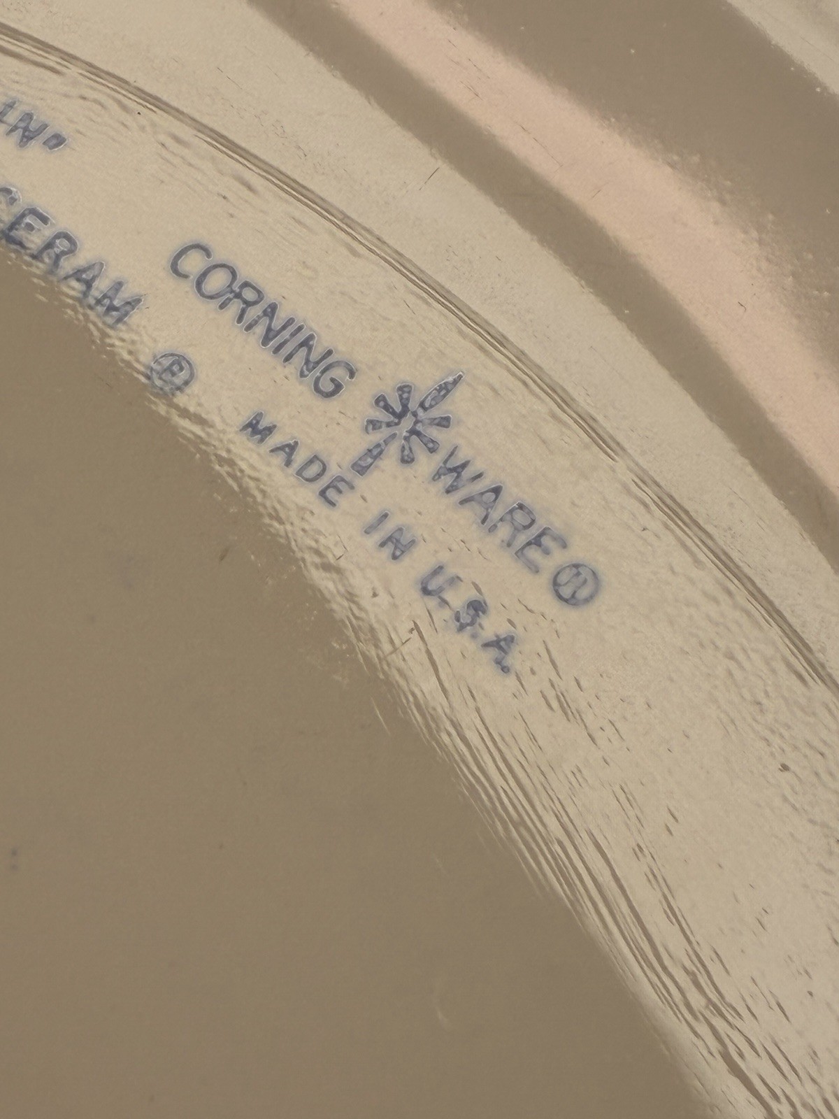 Corning Pyroceram Cornflower Blue 10” Casserole White Lid Factory Flaw ‘60-‘61