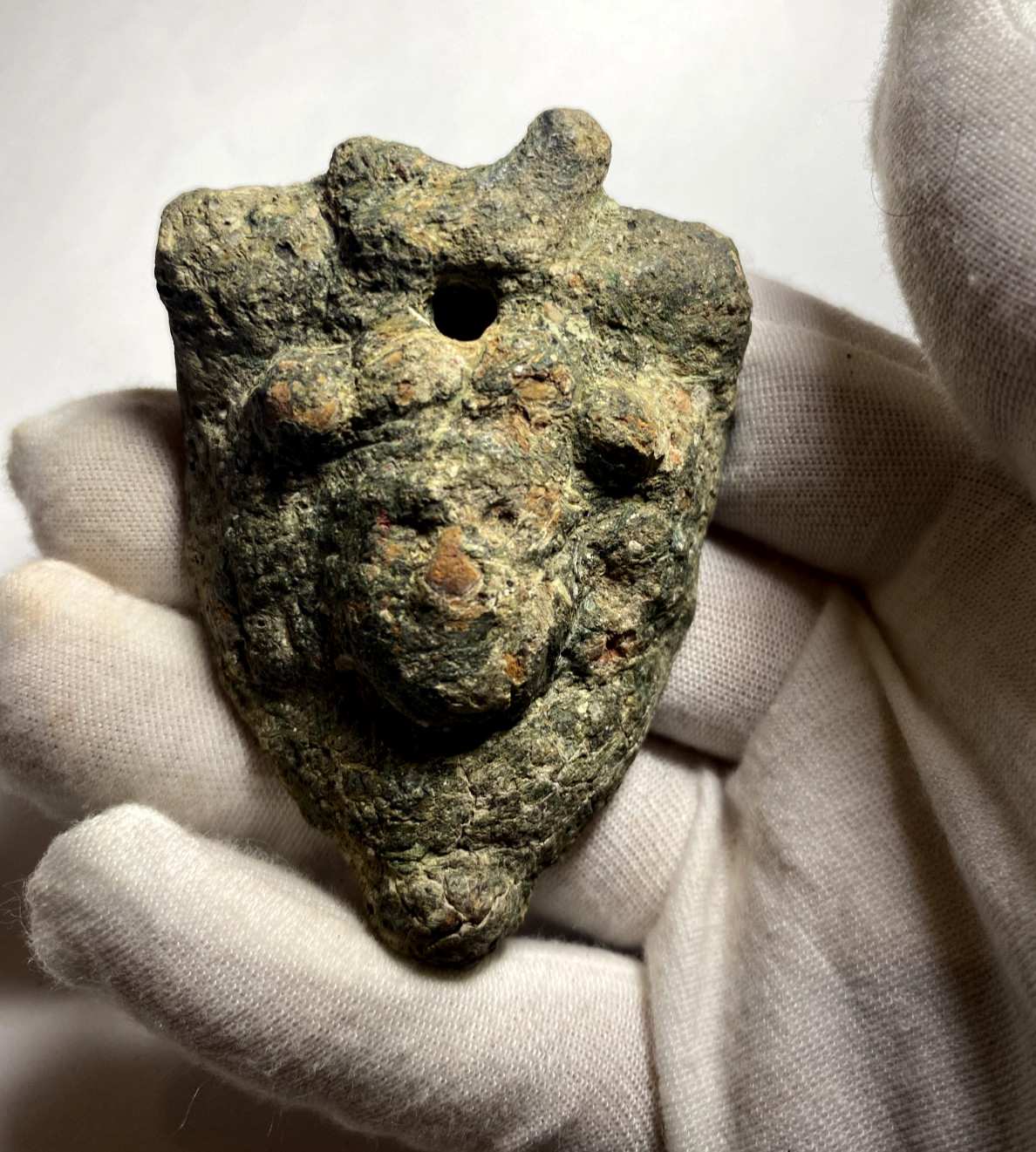 Greco-Roman Bronze Gorgon Bust Shield Mount 3rd BC–1st AD Artifact Authentic COA
