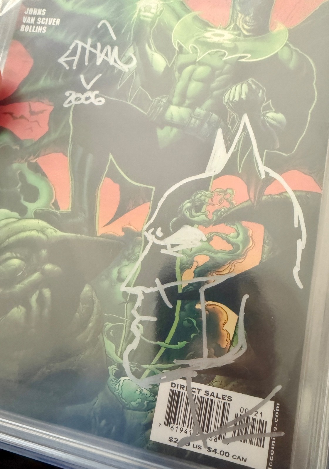 2006 DC Comics Green Lantern #9 Ethan Van Sciver SKetch Signed Auto JSA CGC 9.6