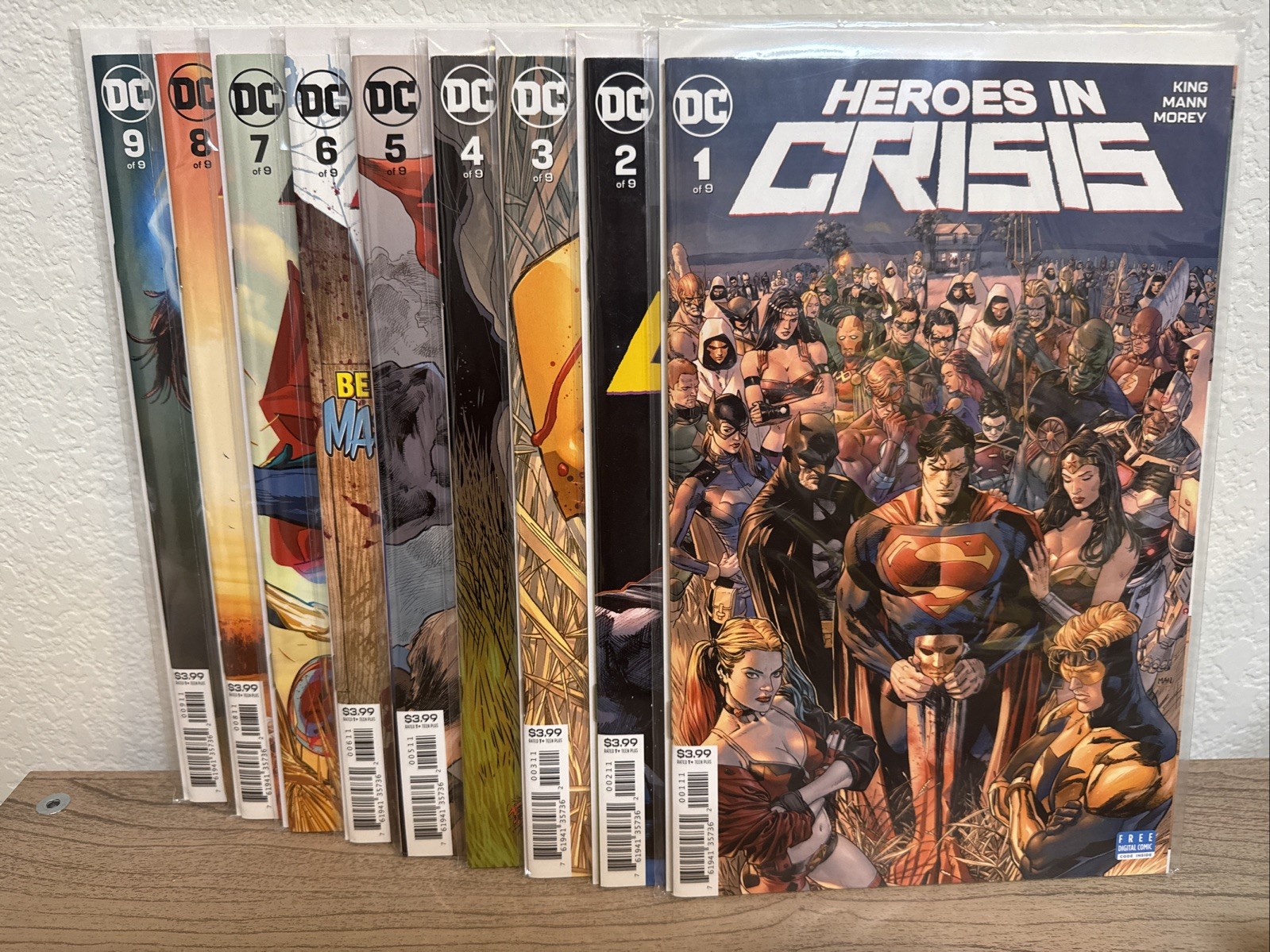Heroes in Crisis #1 2 3 4 5 6 7 8 9 Mini Series Comic Book Set 1-9 Complete 2018