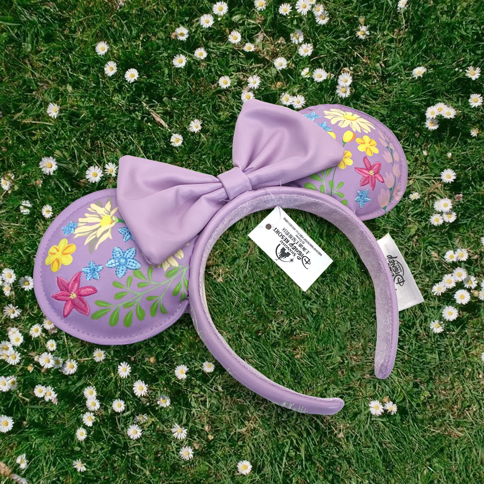 Loungefly Disney Parks Anniversary Flower Minnie Ears Purple Mouse 2023 Headband