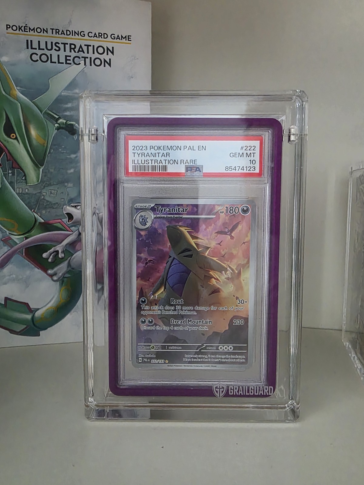 Tyranitar 222/193 PSA 10 Pokèmon TCG 2023 Paldea Evolved Illustration Rare #222