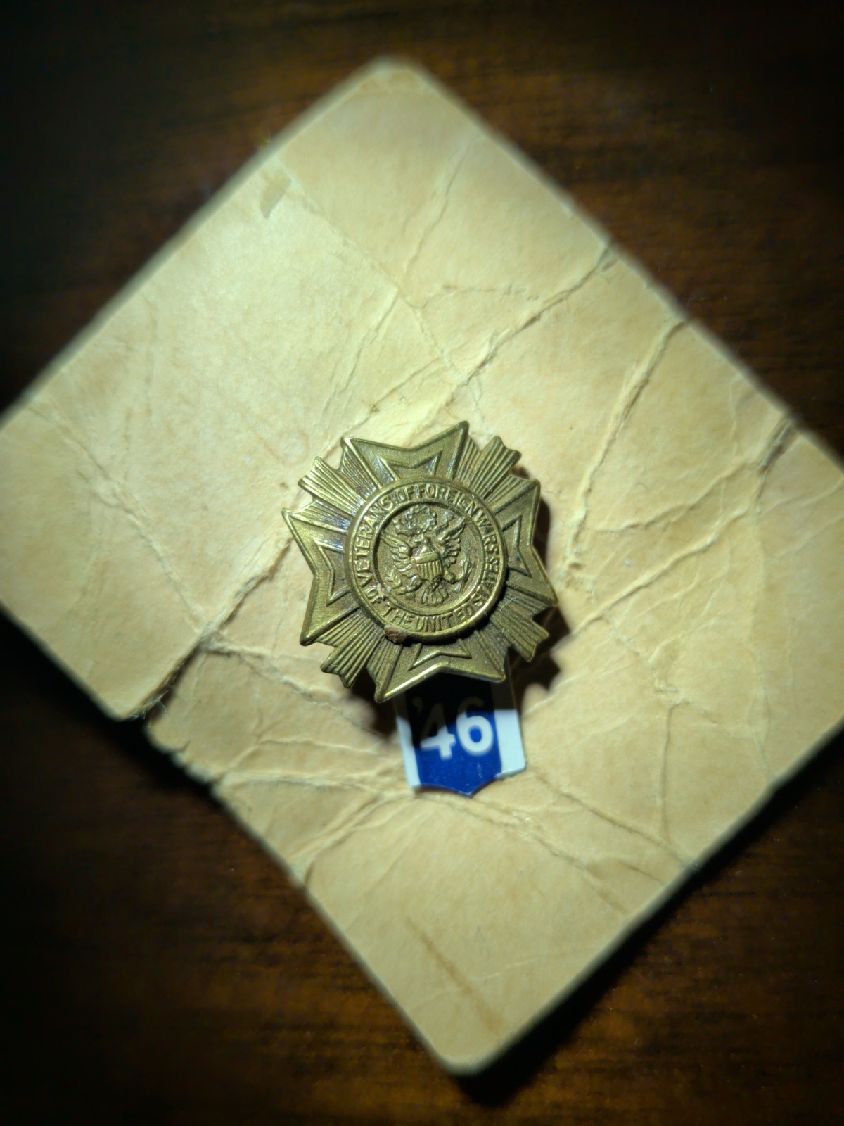WWII Bronze VFW Veterans of Foreign Wars LAPEL PIN