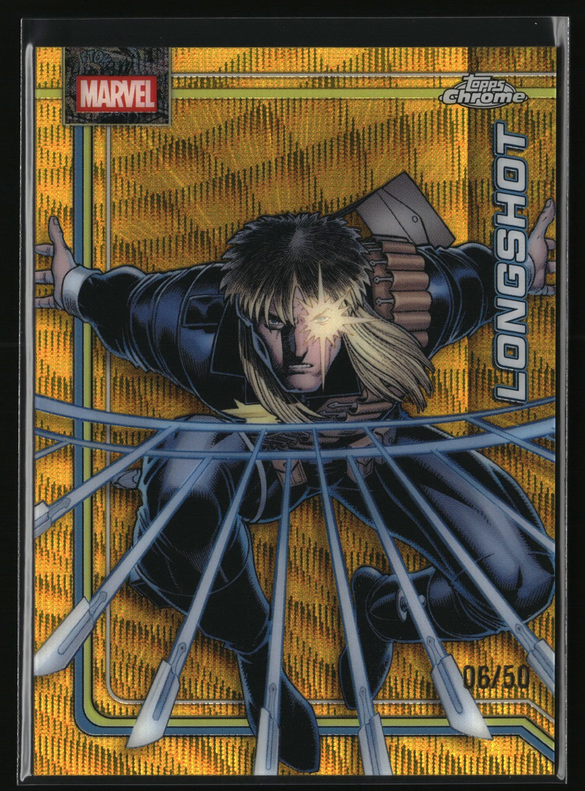2026 Topps Chrome Marvel Comics #71 Longshot Gold Wave Refractor #/50