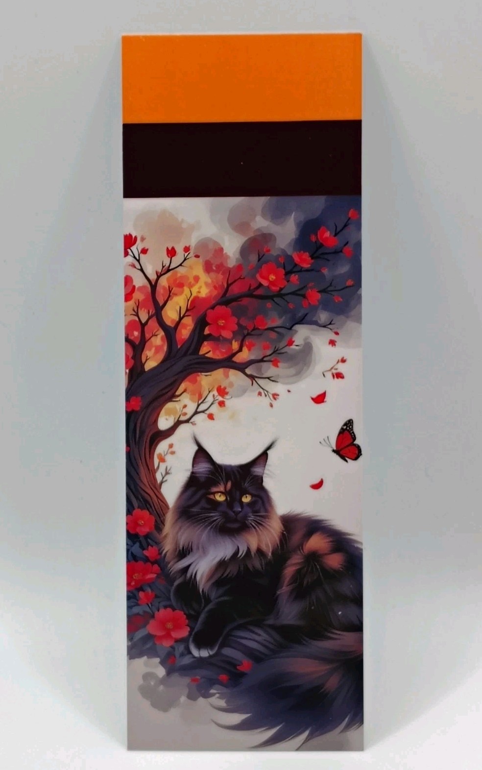 Autumn Ember Cat Bookmark
