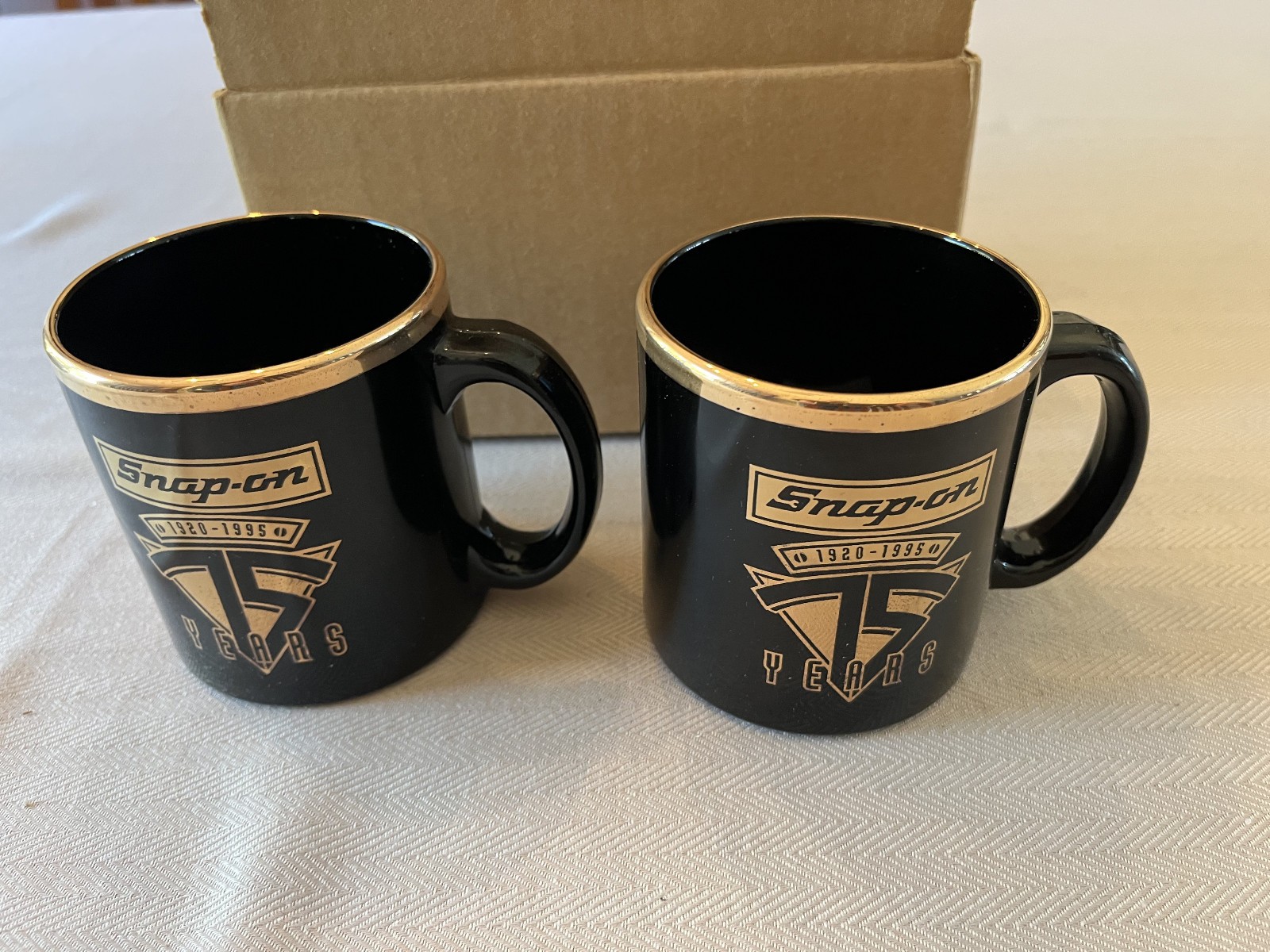 4 Snap-On Tools 75 Years (1920 – 1995) Anniversary Ceramic Coffee Mugs