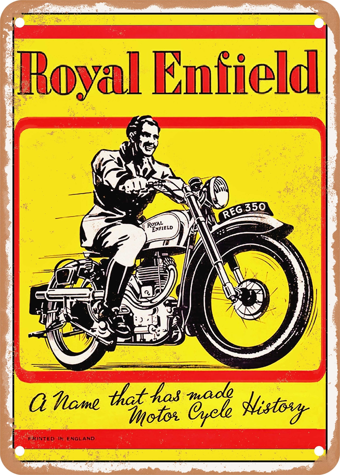 METAL SIGN – 1947 Royal Enfield a Name That Has Made Motorcycle History
