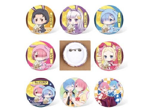 Re:Zero − Starting Life in Another World Anime 2.28″ Can Pin Badge Set