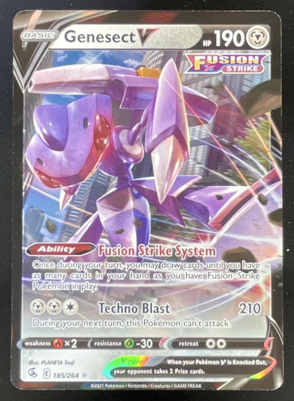 2021 Pokemon Sword & Shield Fusion Strike #185/264 Genesect V