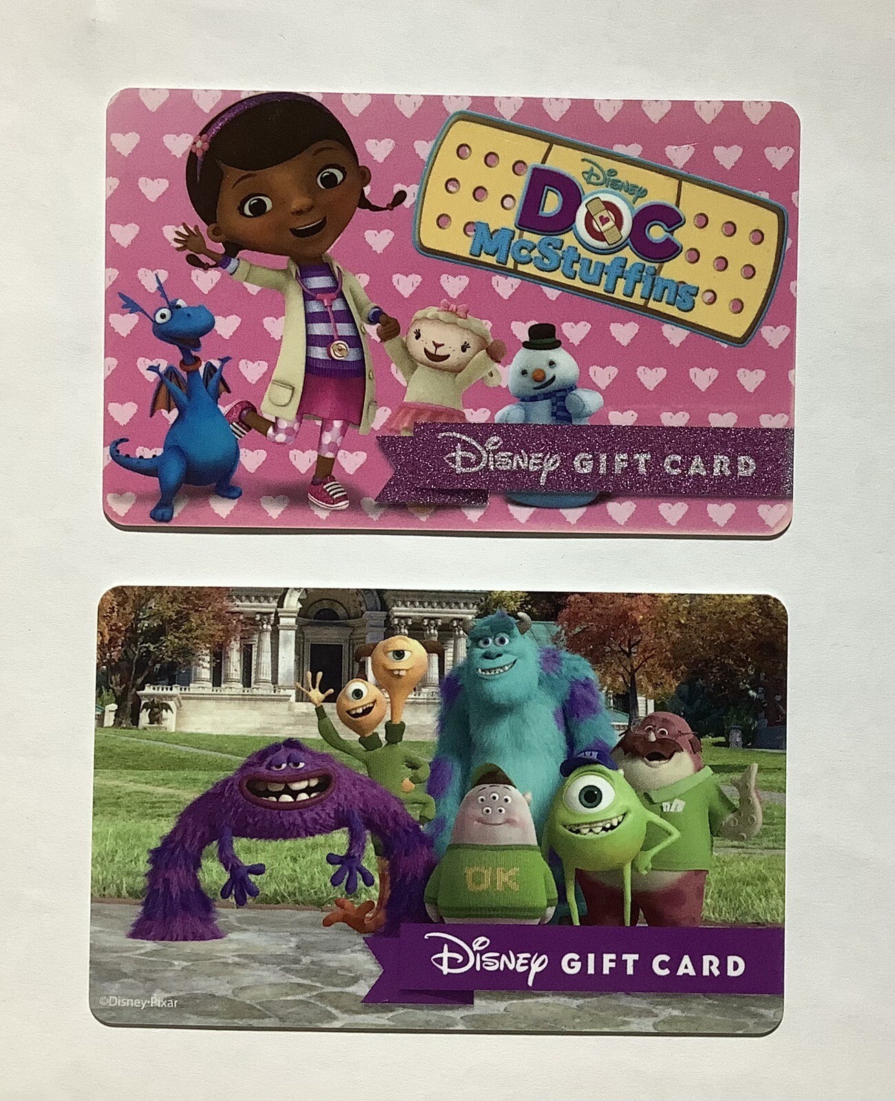 Collectible Disney Gift Cards – Doc McStuffins And Monsters Inc