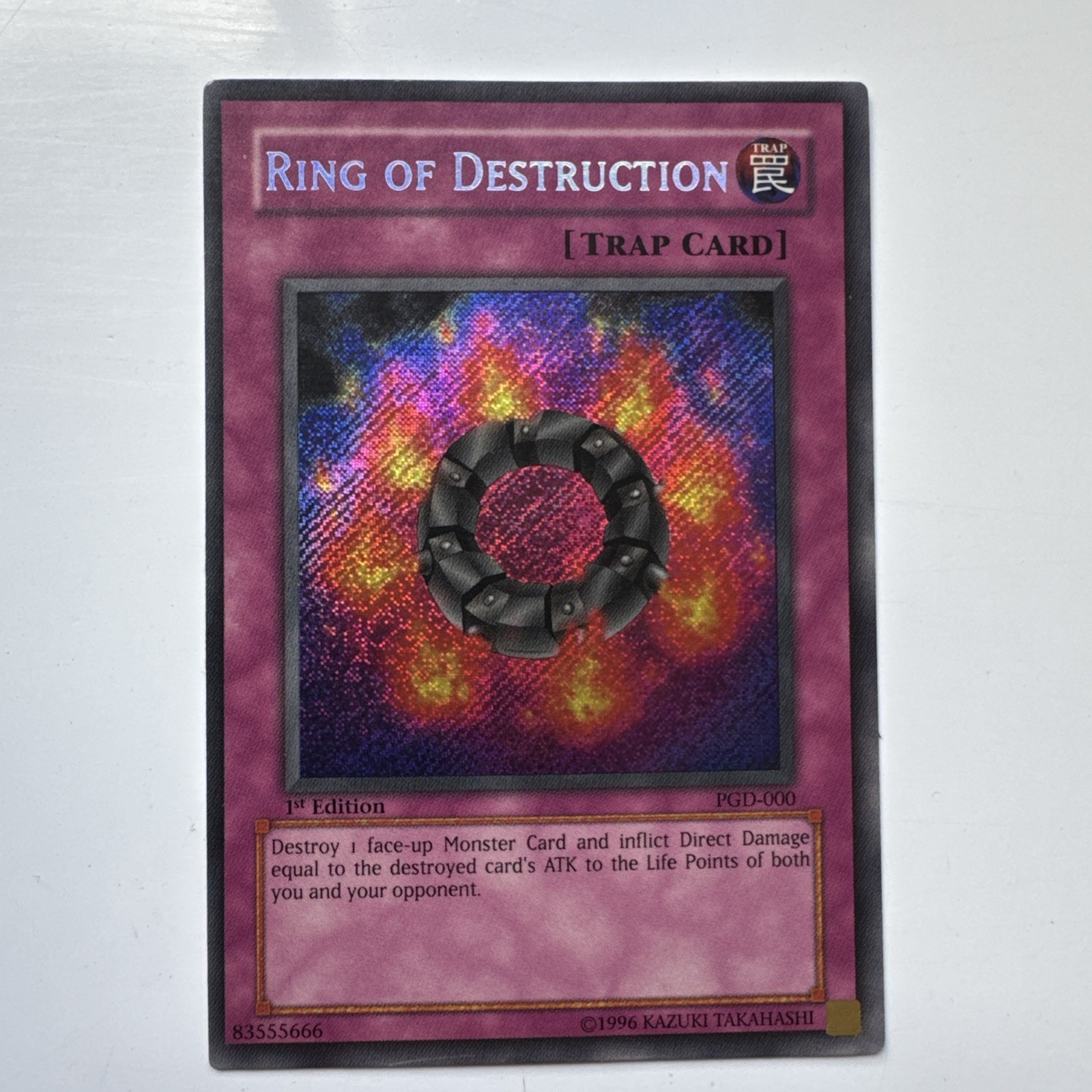 Yugioh Ring of Destruction PGD-000 Pharaonic Guardian 1st Edition Secret Rare MP