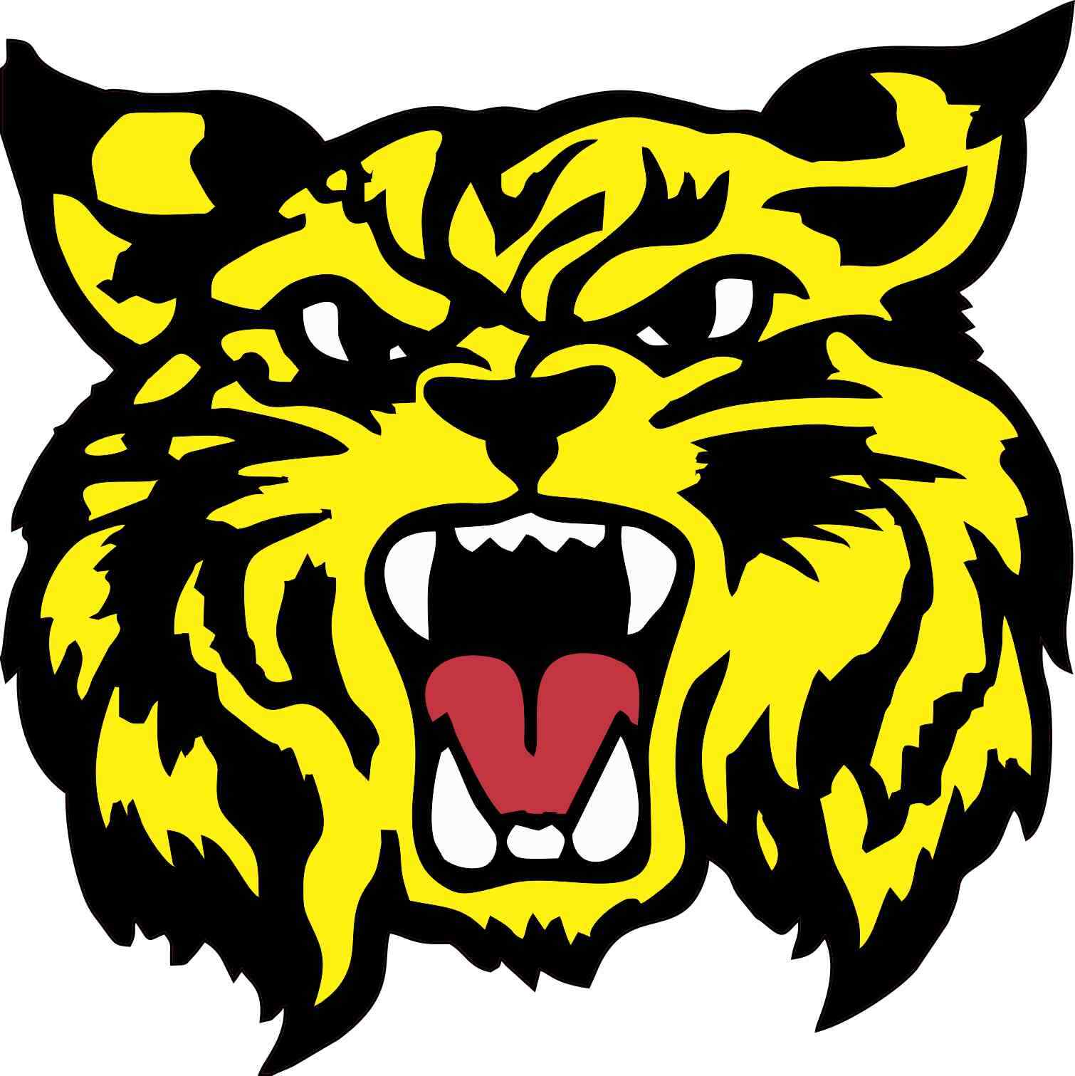10in x 10in Yellow Wildcat Sticker Car Truck Vehicle Bumper Decal