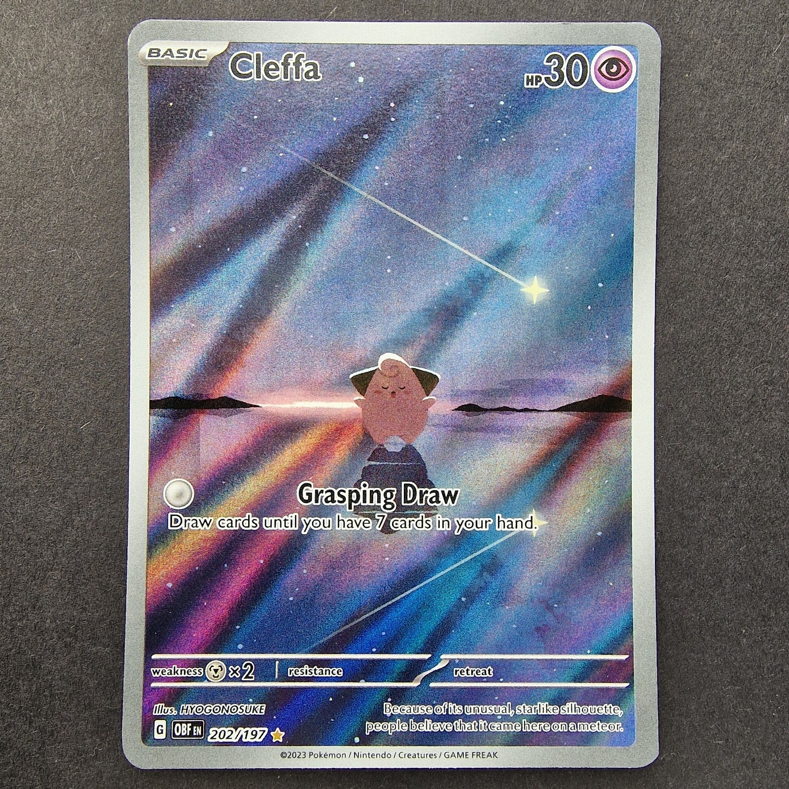 Cleffa 202/197 S&V Obsidian Flames Illustration Rare Full Art Pokemon TCG Card