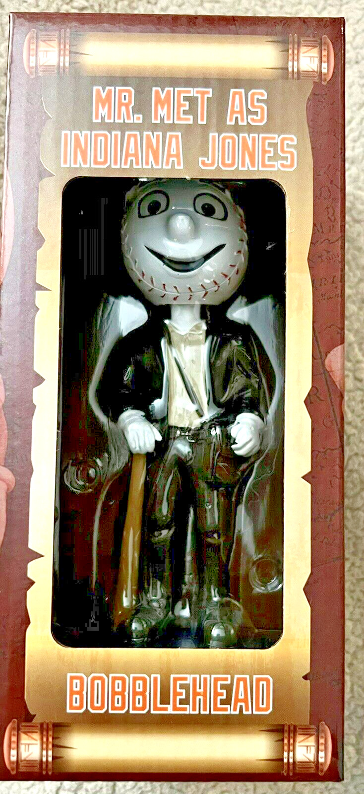 NY METS MR MET INDIANA JONES BOBBLEHEAD SGA CITI FIELD DIAL OF DESTINY 6/27/2023