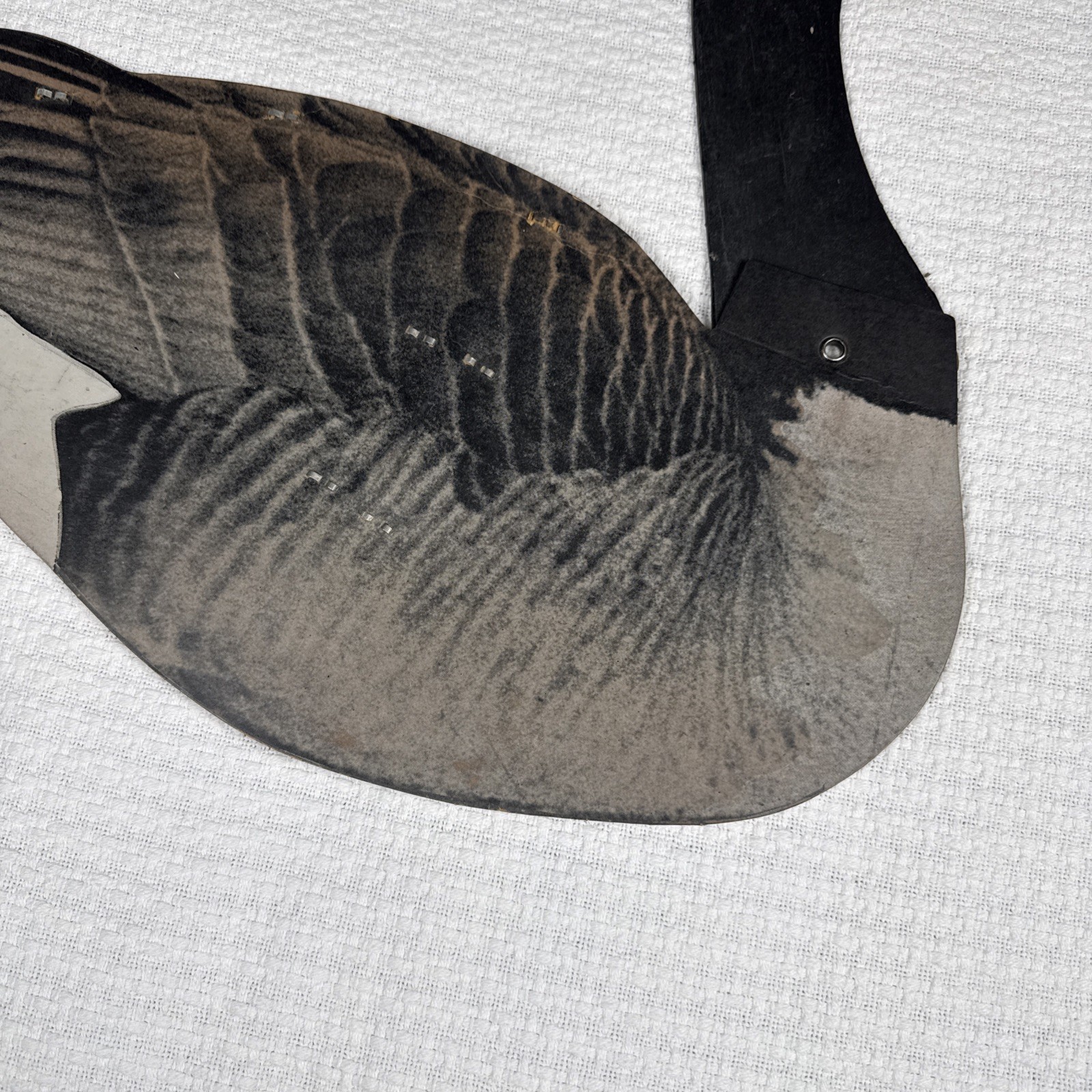 Pair Antique 1940s Johnsons Fireboard Folding Christmas Goose Decoy Canada Geese