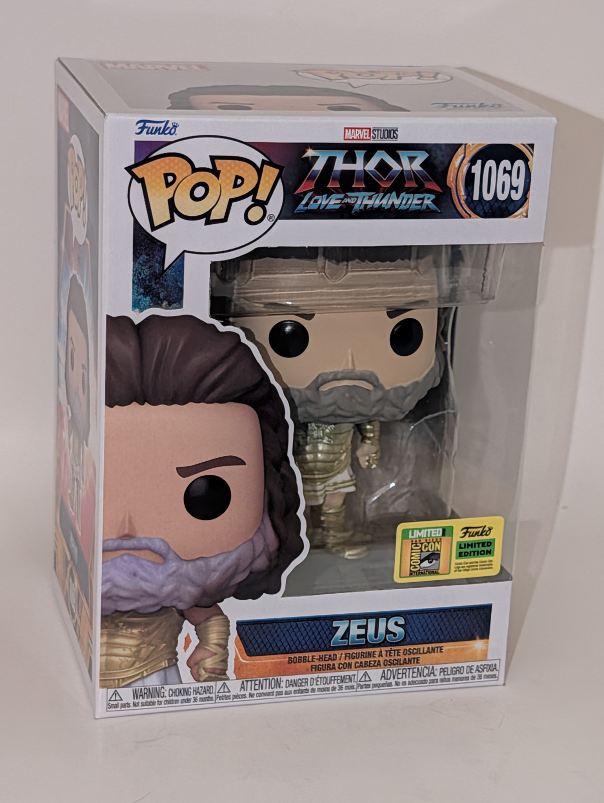 Funko POP Thor Love Thunder #1069 Zeus 2022 San Diego Comic Con Exclusive SDCC ^
