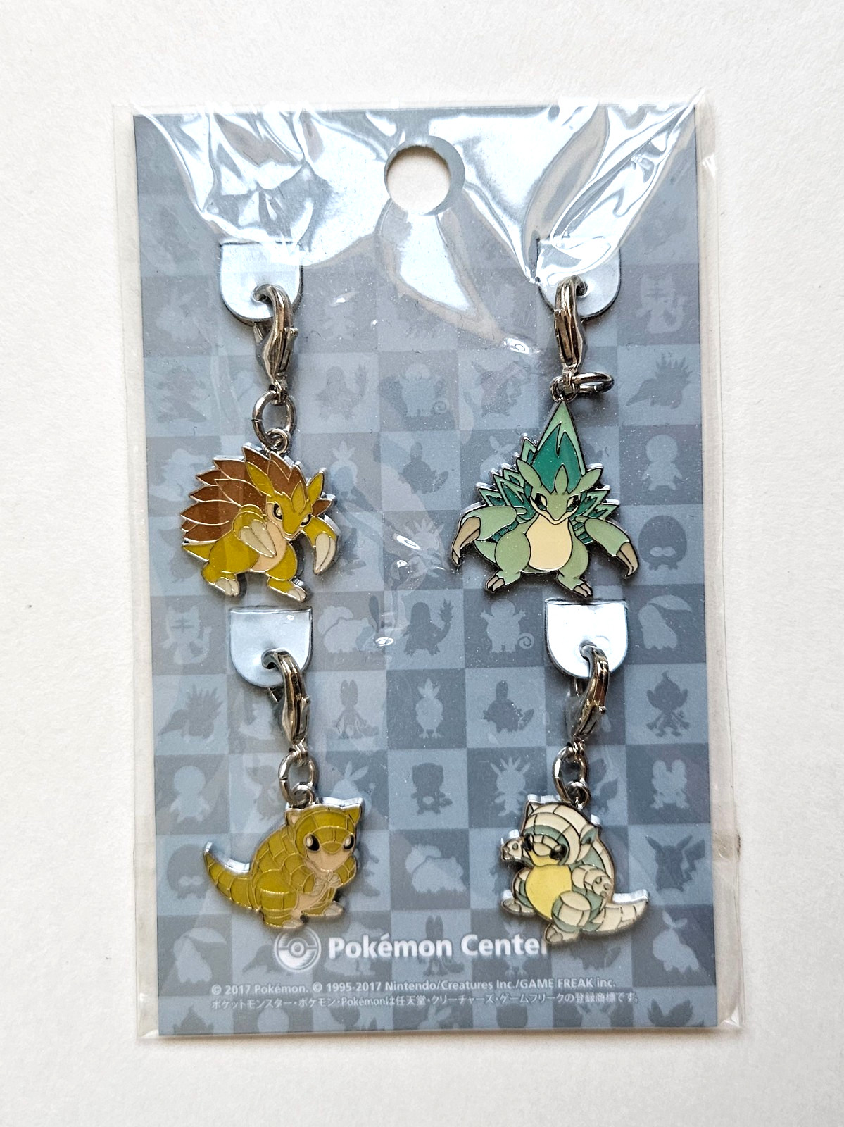 Pokémon Center Official Sandshrew Alolan Metal 4 Piece Charm Set Japan 2017 New