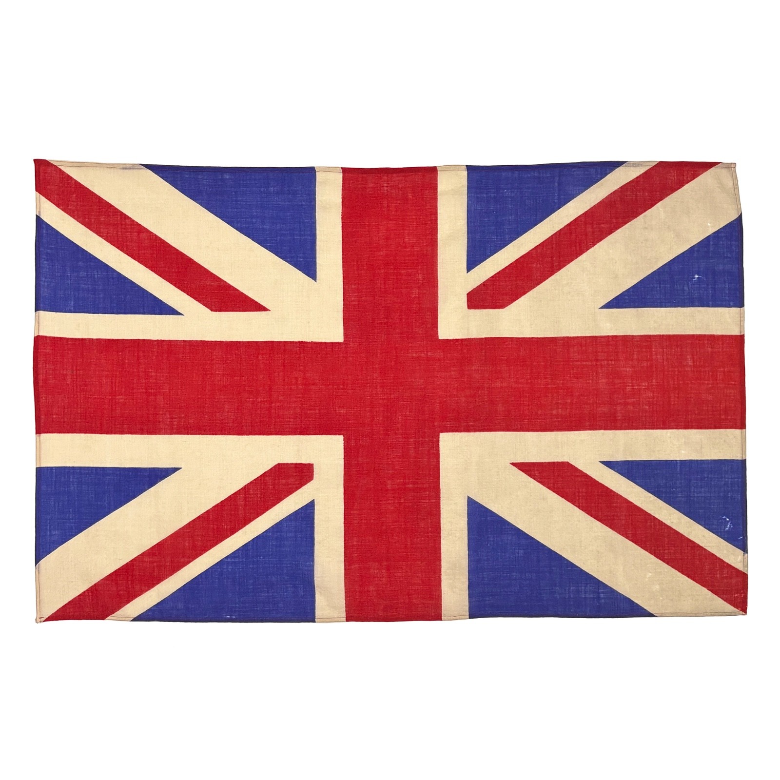 Vintage Wool Printed Union Jack Flag Cloth United Kingdom British UK Textile Art