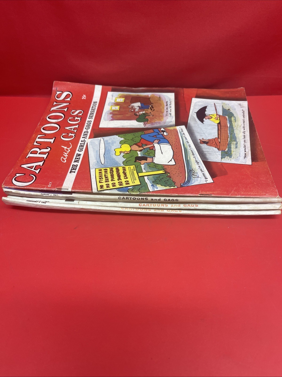 Vintage Cartoons and Gags Magazine Lot of 5 1962 Humor Pin-Up Cartoon Digest :33