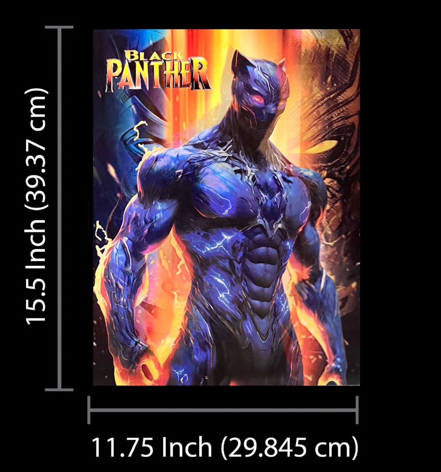 Marvel,Black Panther,Poster 3D Effect, 3 images in one, 3D Lenticular Effect.