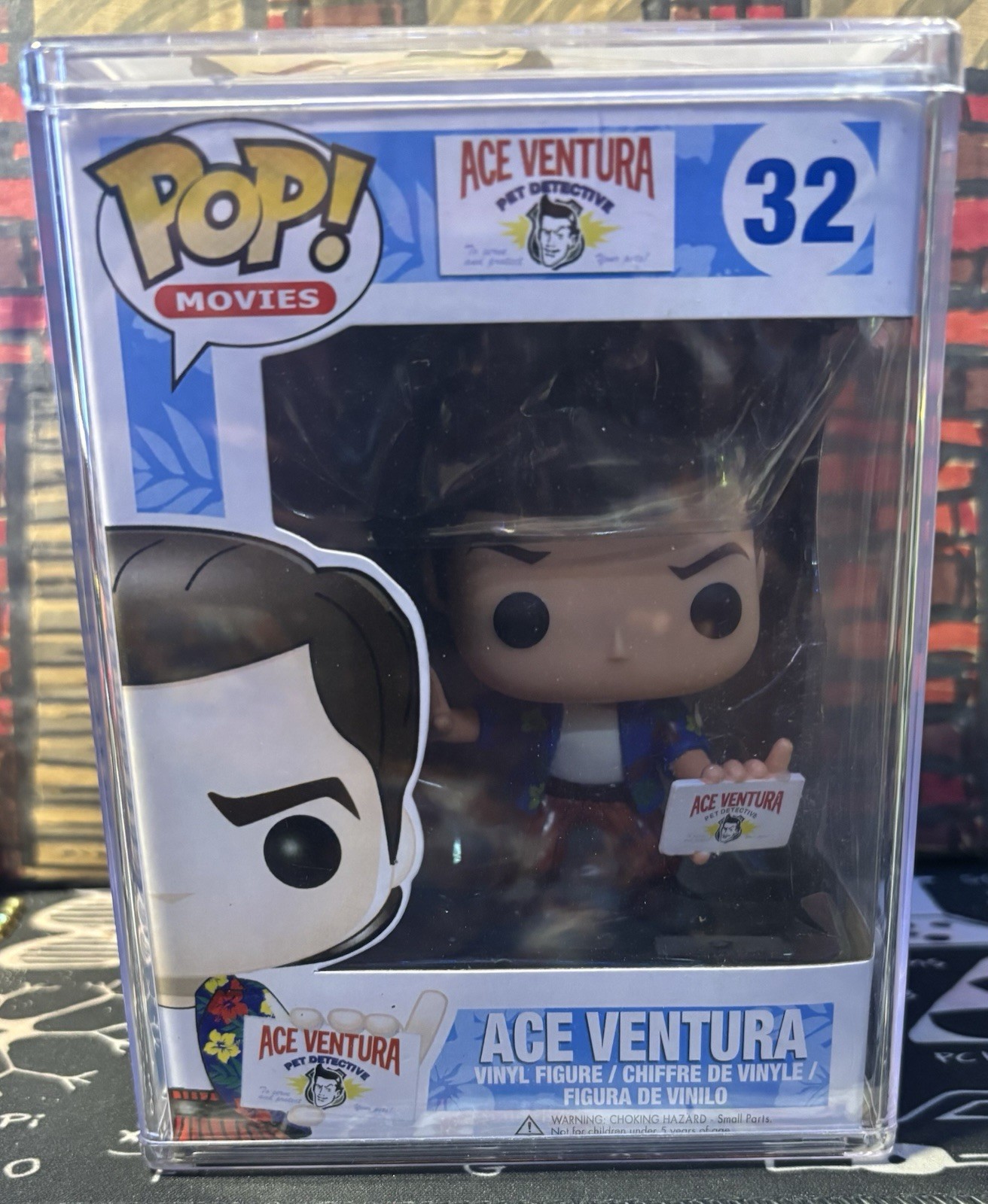 Funko Pop Ace Ventura #32 Vaulted 2013 Grail w/ Protector – Rare Jim Carrey