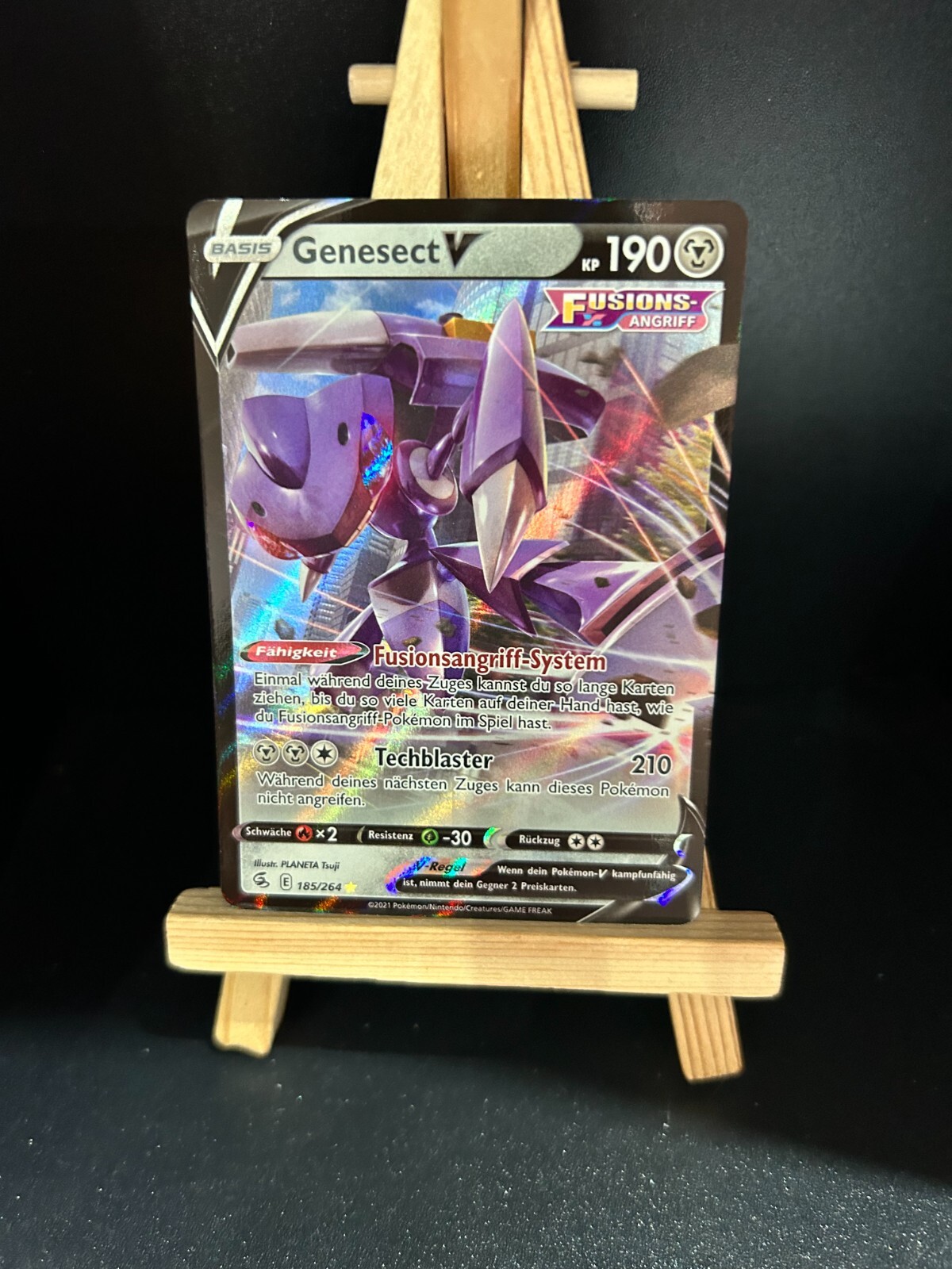 Genesect V 185/264 Rare Pokemon Card From Fusion Strike