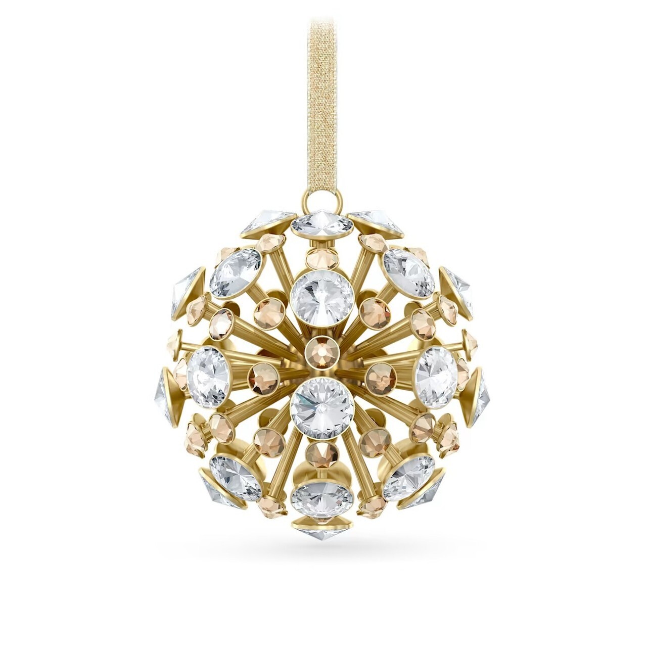 Swarovski Constella Ball Ornament Large Golden #5628031 New in Box $195 3 Inch