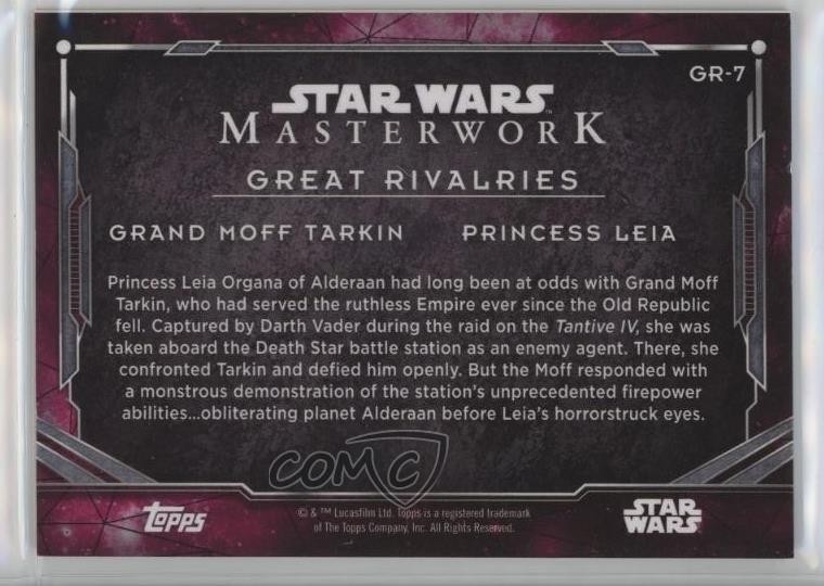 2016 Topps Star Wars Masterwork Grand Moff Tarkin Princess Leia Organa 0mh4