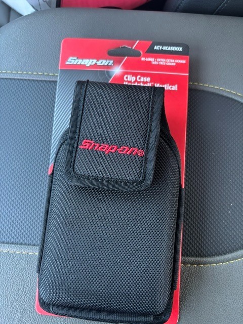 Snap-on Phone Case. Large Vertical Nylon Clip Case With Inside Pocket