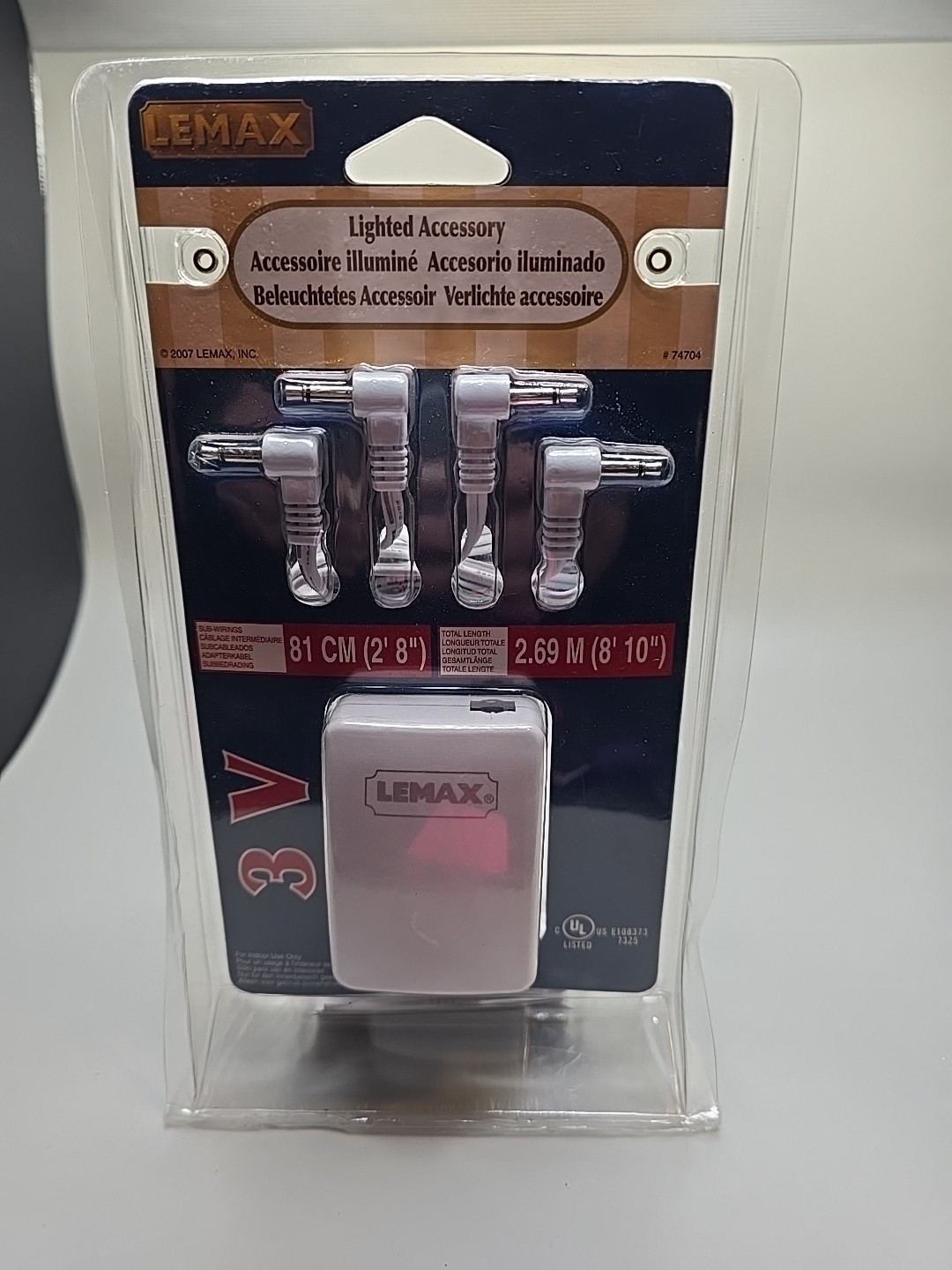 Lemax Lighted Accessory Switching Mode Power Adapter 3 Volts with 4-Output Jacks