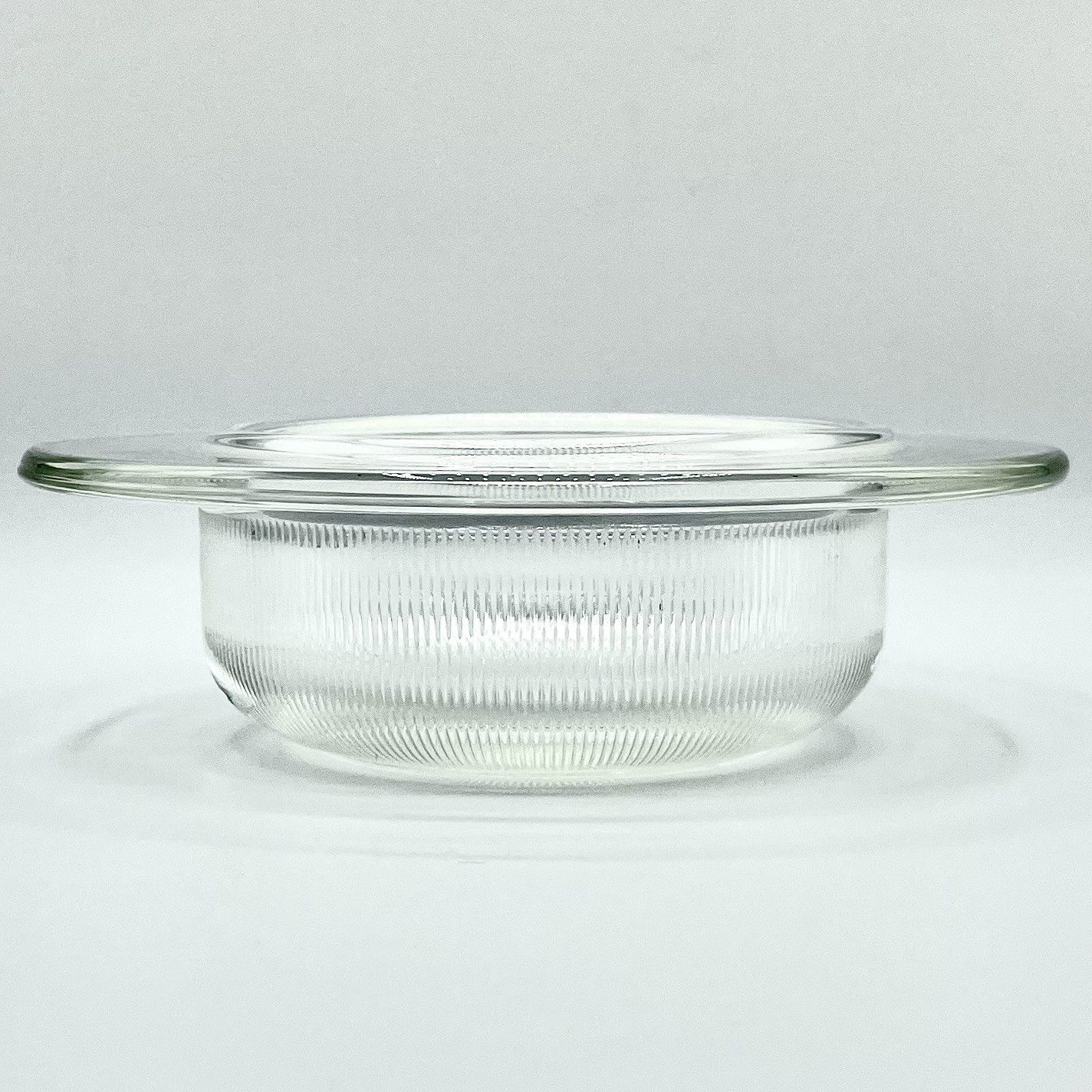 Heller 1970 Ribbed Glass Ramekin Ovenware Designed by Lella & Massimo Vignelli