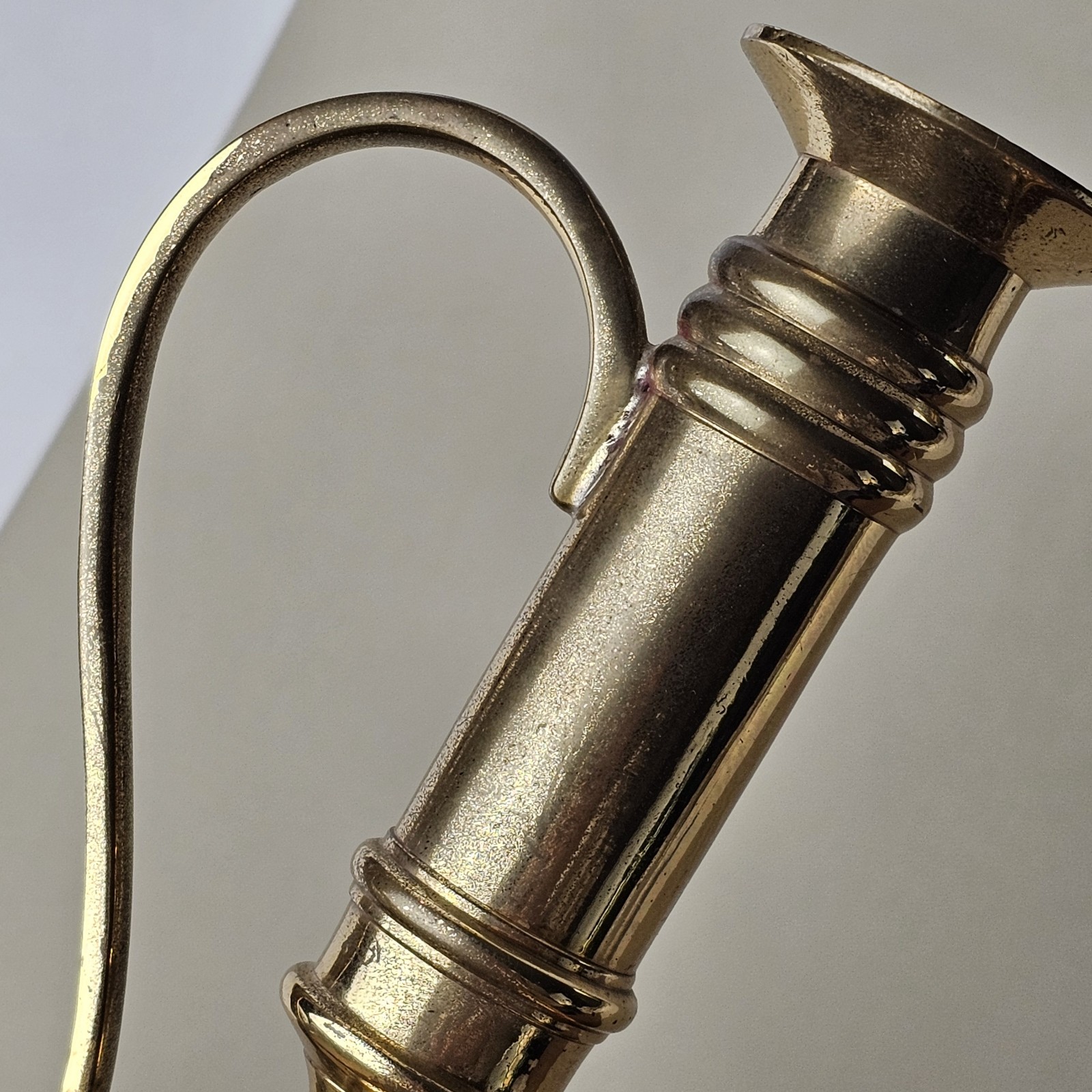Vintage Large Brass Chamber Candlestick Candle Holder 7.5 in