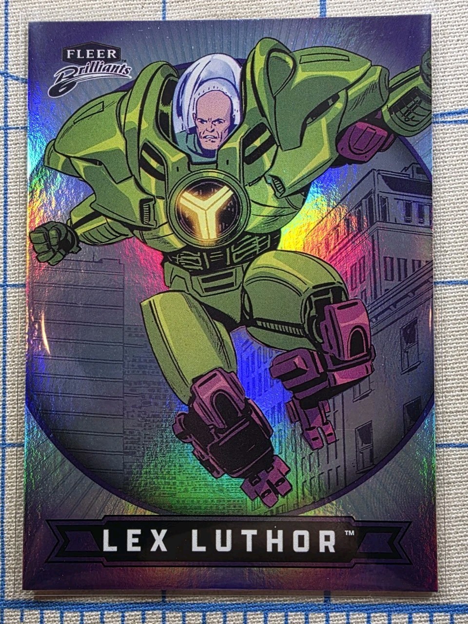 Fleer Brilliants Superman – Lex Luthor #8 Purple Parallel – DC Comics Card