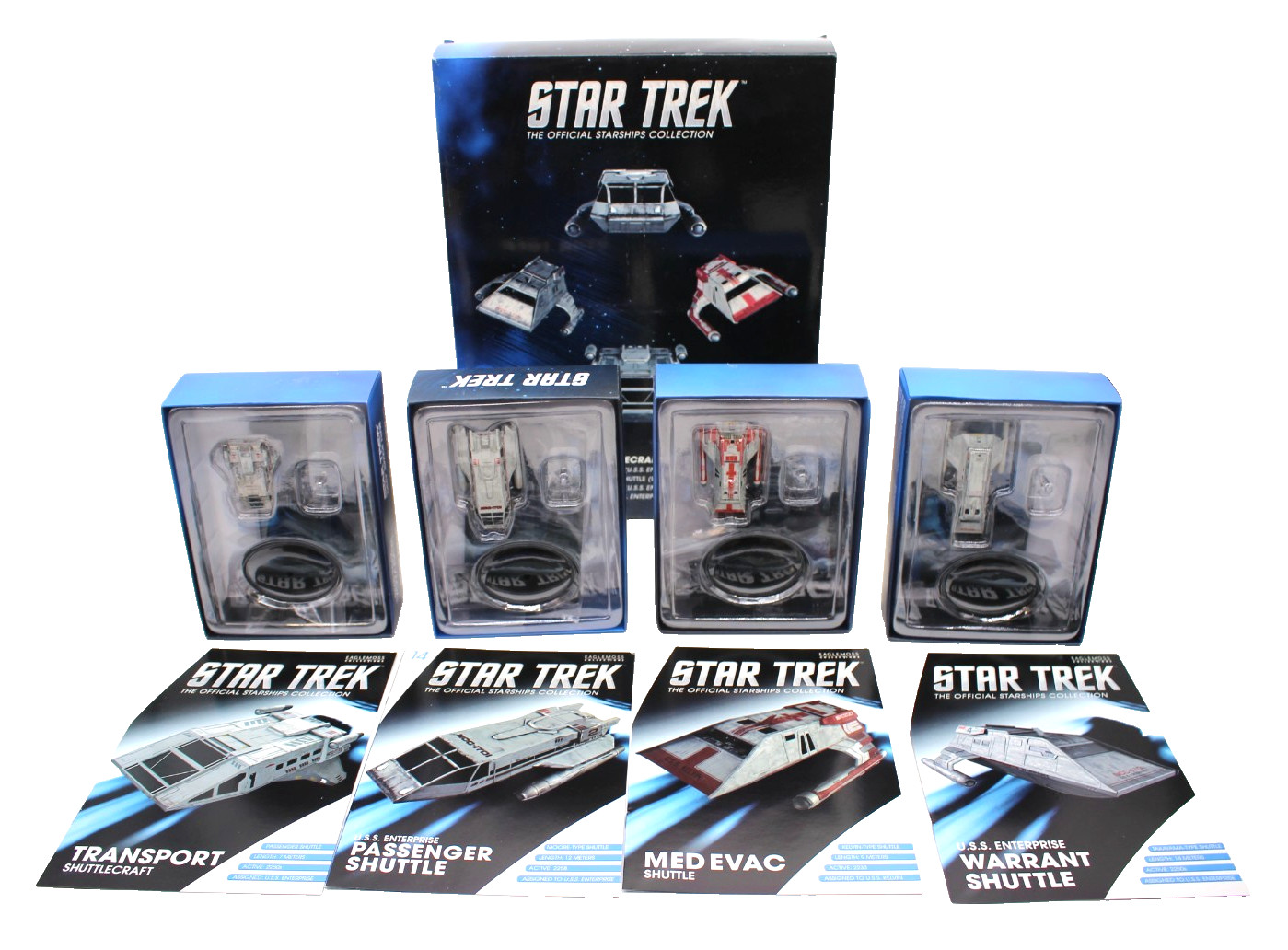 Eaglemoss Star Trek Shuttlecraft Set 4 Passenger, Warrant, Short-Range, Medical