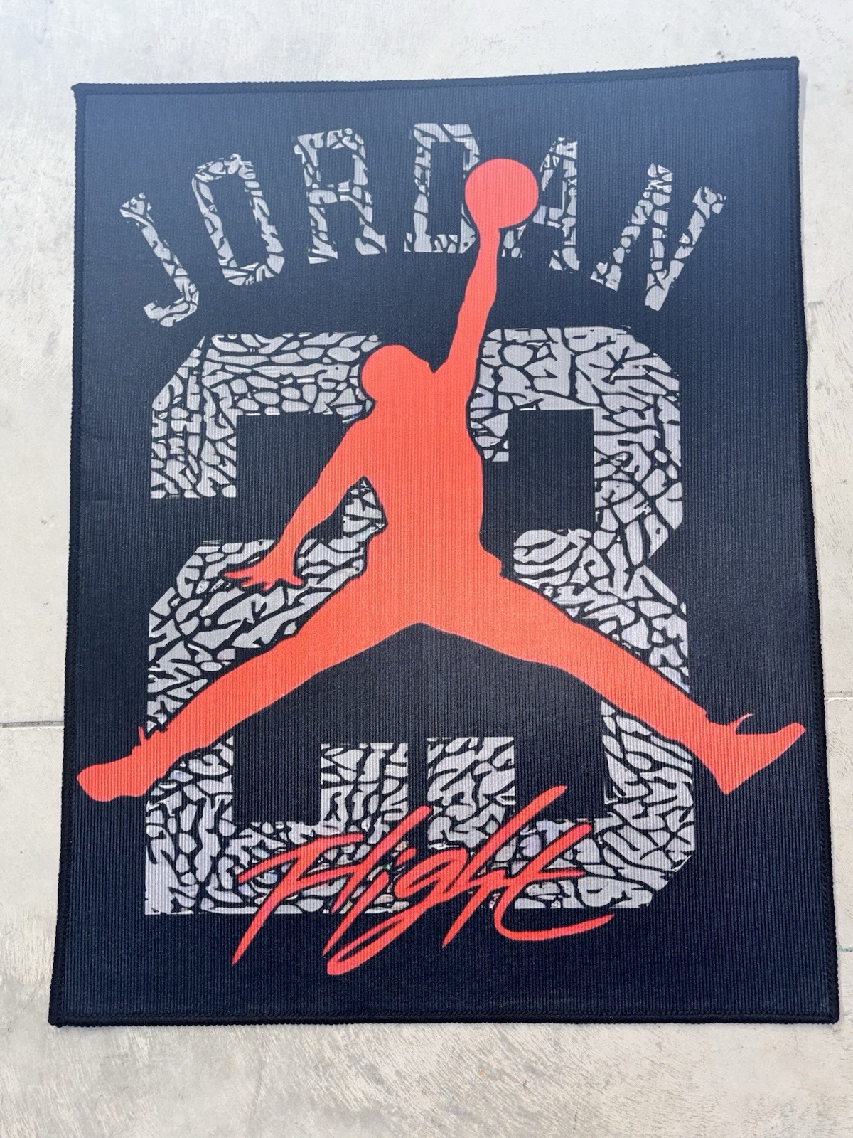 Jordan Flight 23 Jumpman Area Rug Basketball Sneakerhead Room Decor Brand New