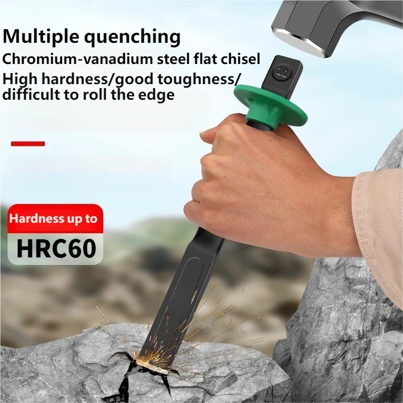 Industrial Grade Flat Chisel Chrome Vanadium Steel for Concrete Brick Masonry