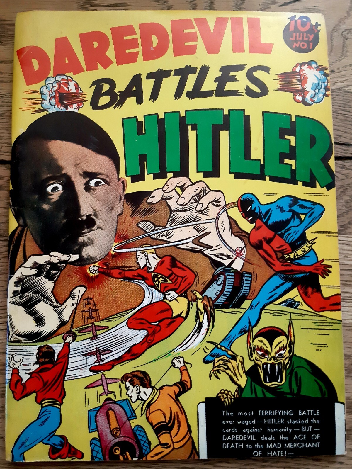 Daredevil Battles Hitler #1 (DynaPubs, 1973) Flashback REPRINT VG/FN