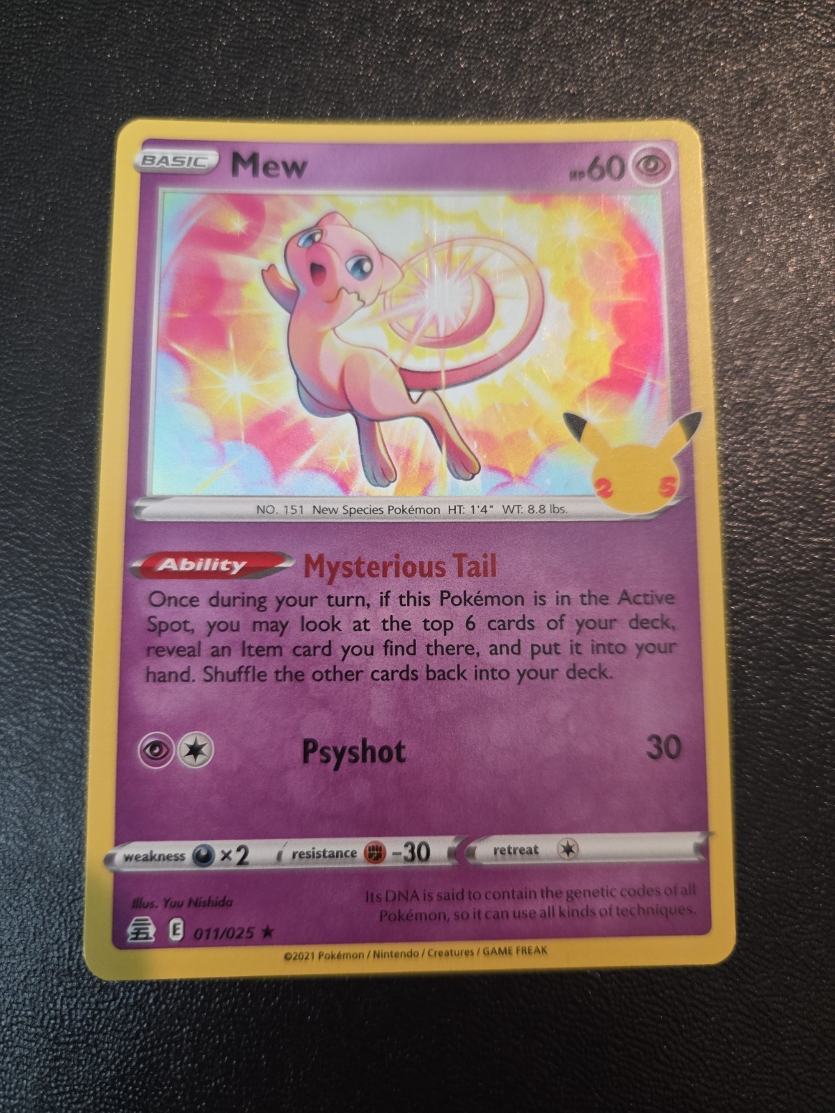 Pokémon TCG Mew Celebrations Holo Rare Card 011/025 Near Mint/Mint Condition