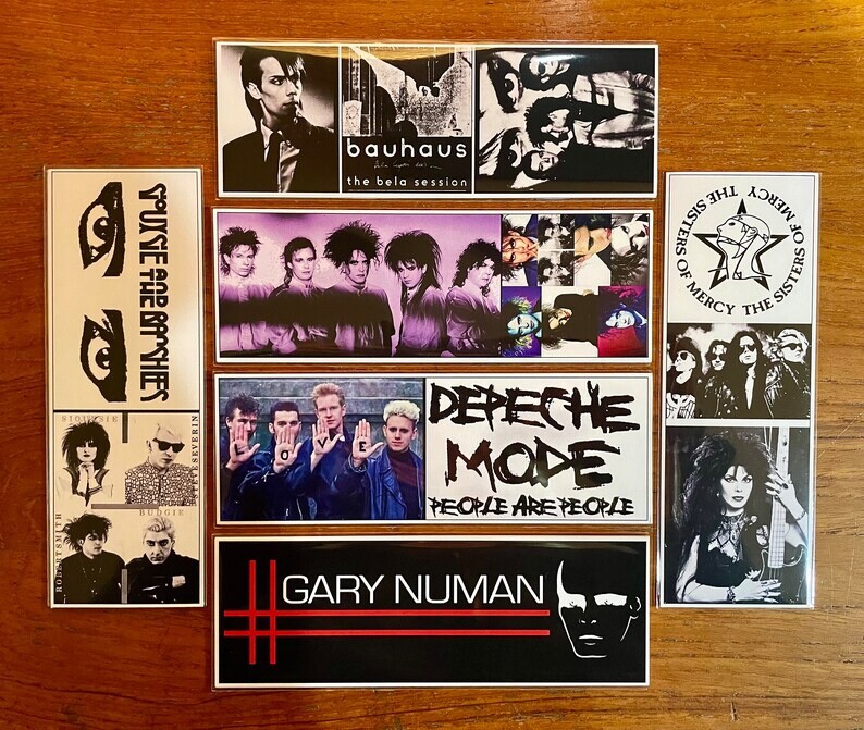 GOTH GROUPS Handmade Bookmarks Bauhaus Siouxsie Depeche Mode The Cure SOM