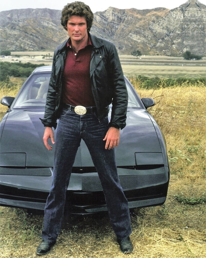 1982 KNIGHT RIDER TELEVISION SHOW DAVID HASSELHOFF PONTIAC TRANS AM 8X10 PHOTO