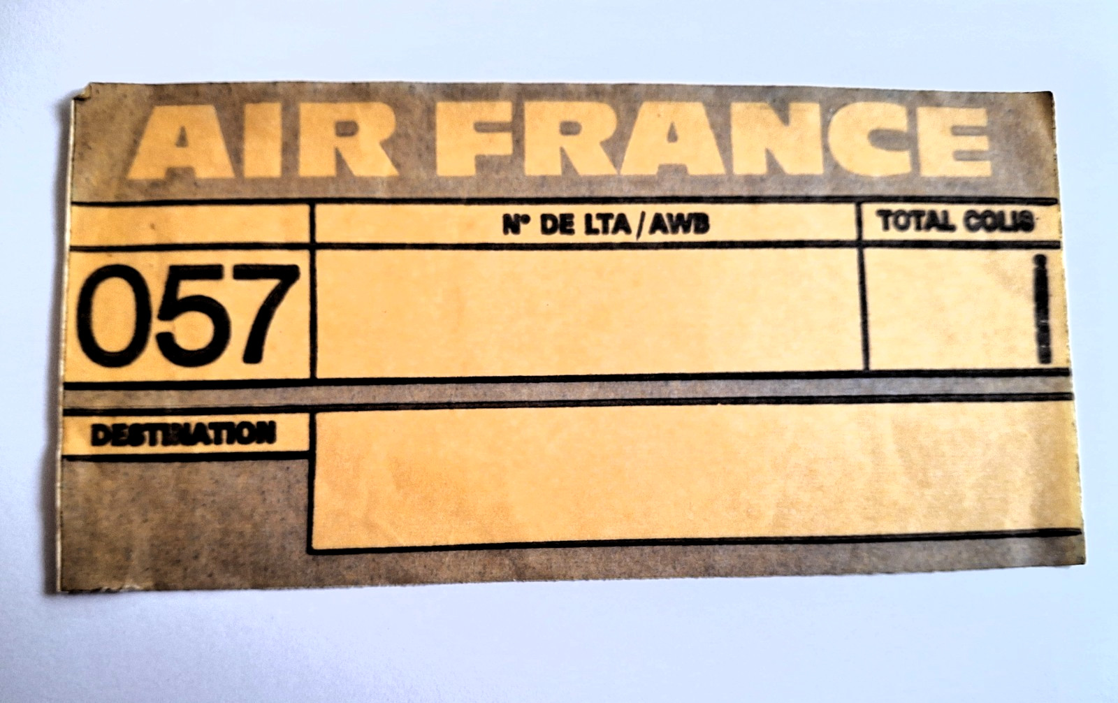 AIR FRANCE BAGGAGE LABEL Sticker Air Freight 5 3/4in x 2 3/4in