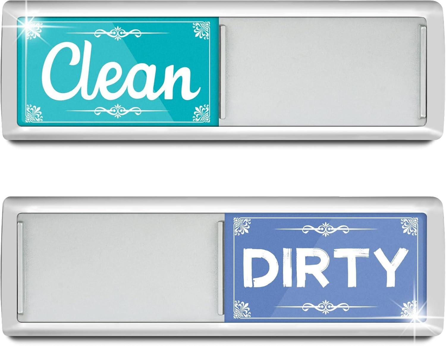 Green & Blue Clean Dirty Magnet Sign For Dishwasher, Refrigerator, Kitchen Signs