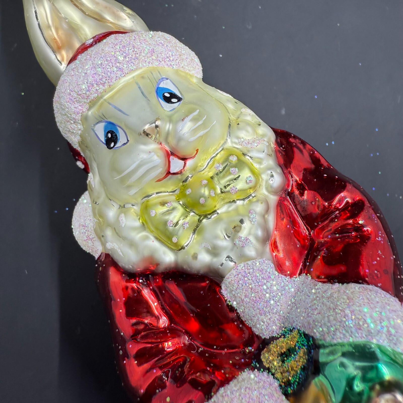 2000 Christopher Radko SANTA SUITS BILLY BUNNY Ornament 00-1264-0 Santa 6”