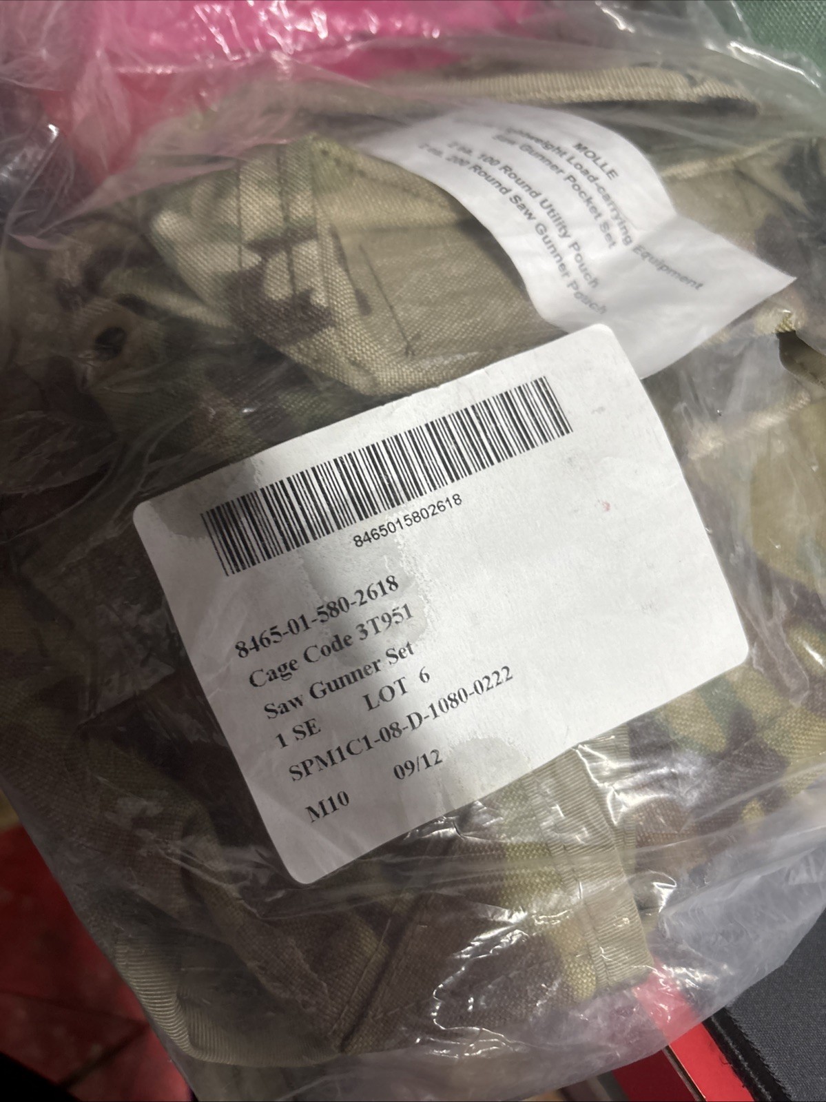 USGI Modular Lightweight Load-carrying Equipment Saw Gunner Pocket Set OCP NIB!!