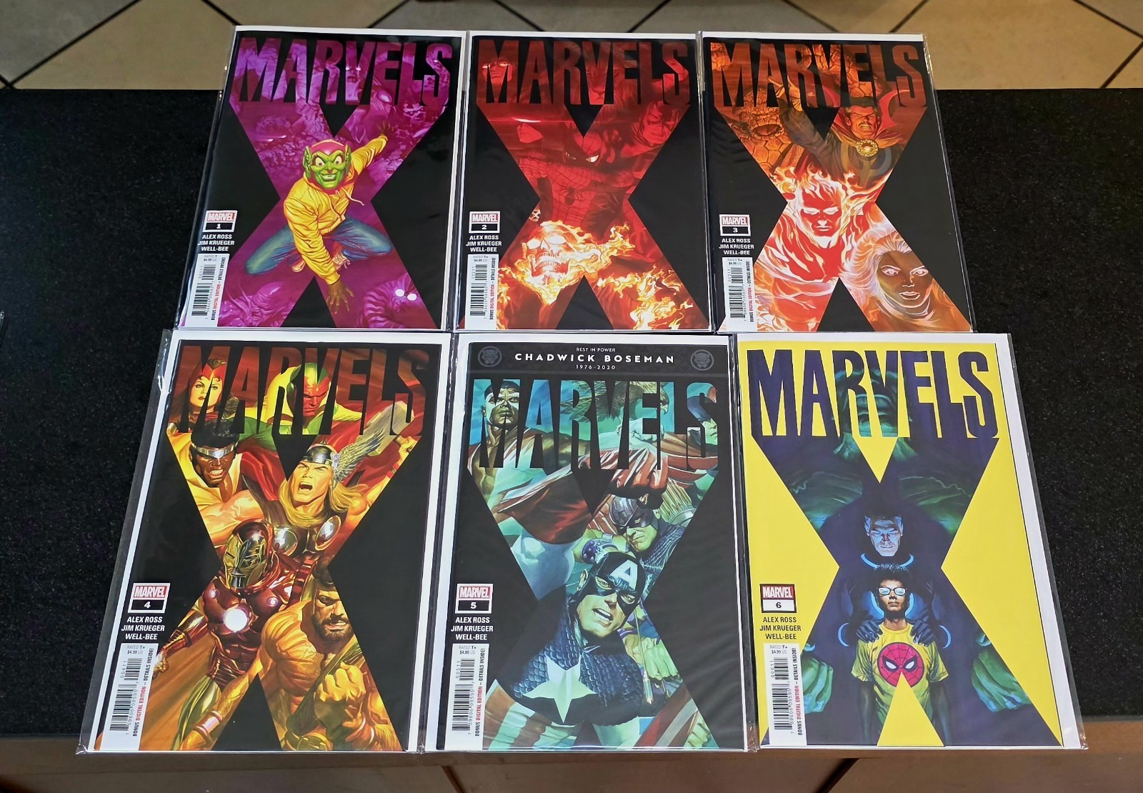 Marvel #1-6 + 1 Variant + Marvels 1-6 + Snapshots X 6 Alex Ross 1st Prints Nm