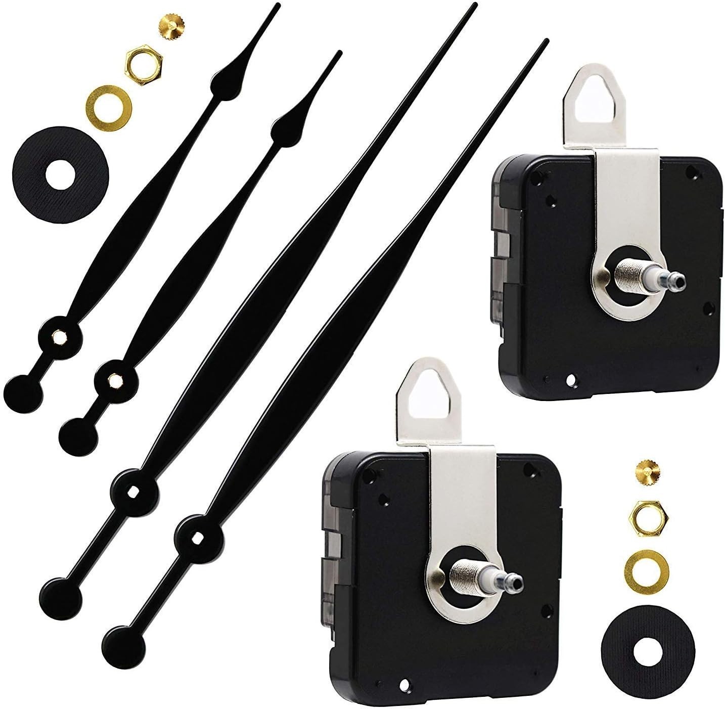 Battery Powered Quartz Clock Movement – Includes 2 Long Hands, 29/32 Inch Shaft