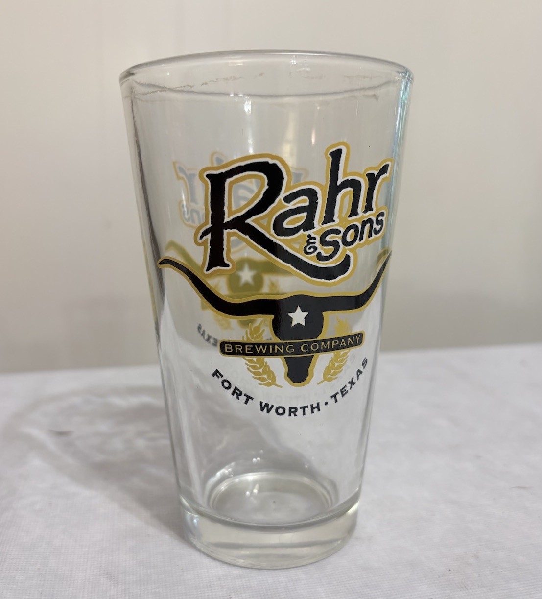 Rahr & Sons Craft Beer Pint Glass Ft Worth TX