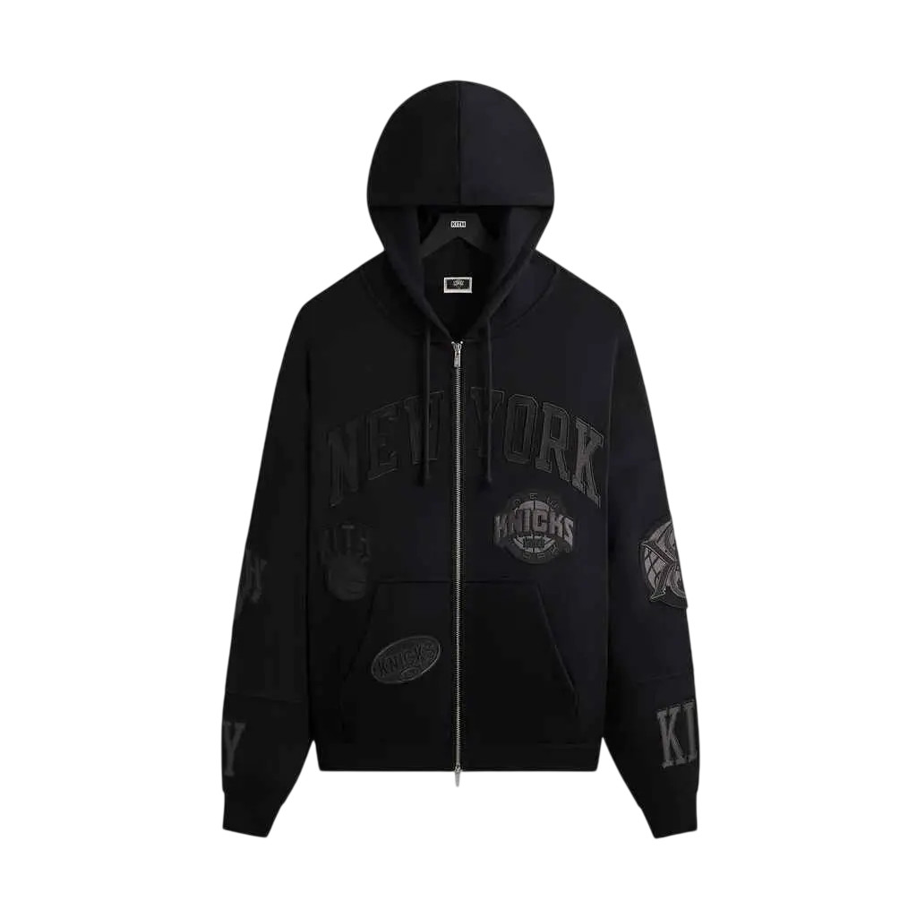 Kith for NY Knicks Mash Up Braxton Vintage Hoodie Black Size Medium