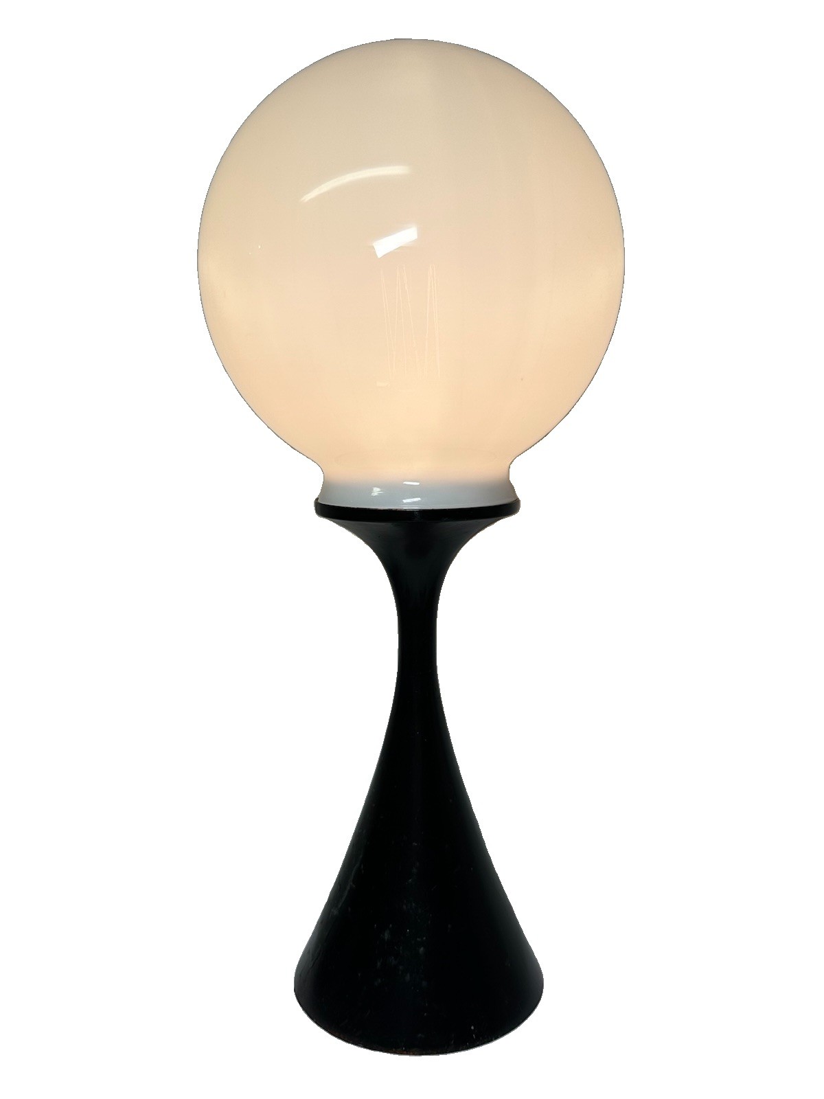 ✨RARE MCM 1960s Mid-Century Lamp Bill Curry LAUREL Table Lamp Milk Glass Globe✨
