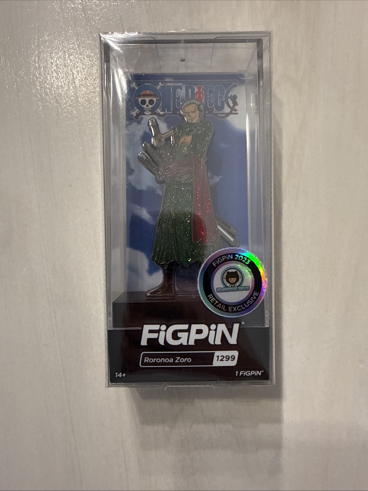 FiGPiN One Piece Roronoa Zoro Glitter #1299 SDCC 2023 Exclusive LE 500